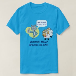人々としてオオカミ及びヒツジを切札で取って下さい Tシャツ