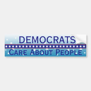 人々について気に民主党員バンパーステッカー バンパーステッカー