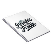 「人々にパウダー」レトロスノーボード&スキー ノートブック (右側)