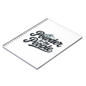 「人々にパウダー」レトロスノーボード&スキー ノートブック (左側)