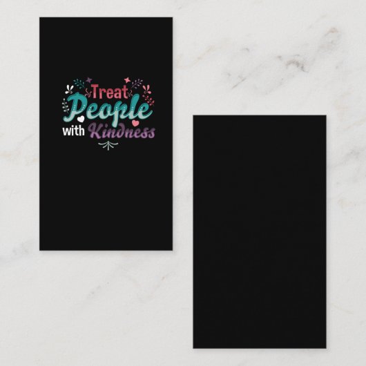 人々に優しい花の愛の平等を与える 名刺 (正面/裏面)