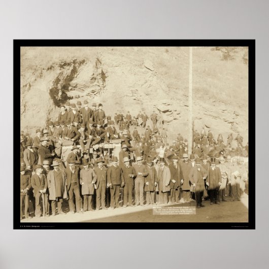 人々に囲まれた駅馬車SD 1890 ポスター (正面)