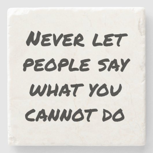 人々に大理石のコースターと言わせないこと ストーンコースター (正面)