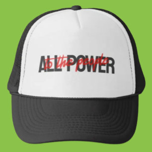 人々に対するすべてのパワーTrucker Hat -はっきりした Cap キャップ