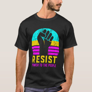 人々に対するファシズムの力に抵抗する Tシャツ