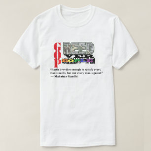 人々に対する強欲 Tシャツ