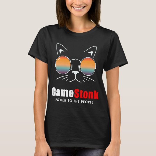 人々に対するWallstreetbetsゲームストンクパワー Tシャツ (正面)