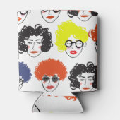 人々のおもしろい集まり：シームレスなデザイン。 缶クーラー (裏面)