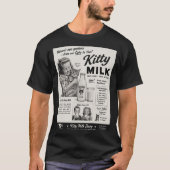 人々のための猫ミルク - 偽の広告Tシャツ Tシャツ (正面)