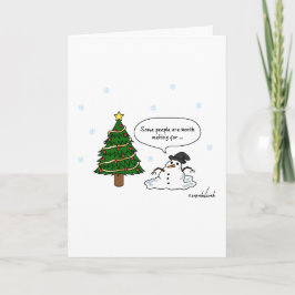 人々のクリスマスカードのためにおもしろいな溶けること シーズンカード
