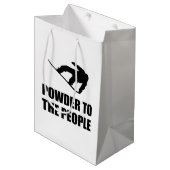 人々のスキーへの粉の雪 ミディアムペーパーバッグ (正面アングル)