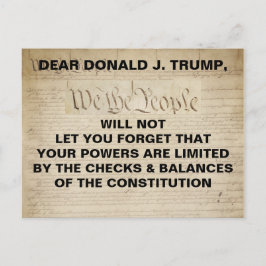 人々のチェックとバランスの弾劾をトランプ ポストカード