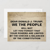 人々のチェックとバランスの抵抗を切り詰める ポストカード (正面/裏面)