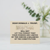 人々のチェックとバランスの抵抗を切り詰める ポストカード (スタンド正面)