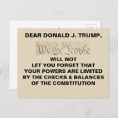 人々のチェックとバランスの抵抗を切り詰める ポストカード (正面/裏面)