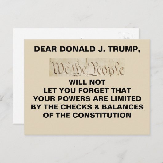 人々のチェックとバランスの抵抗を切り詰める ポストカード (正面/裏面)