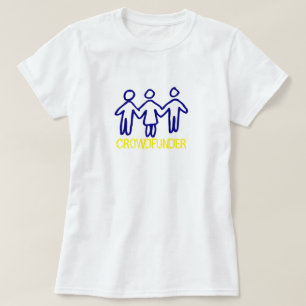 人々のデザイン，クラウドファンダー，クラウドファンディング Tシャツ