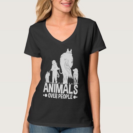 人々の上の動物の動物活動家救助隊 Tシャツ (正面)