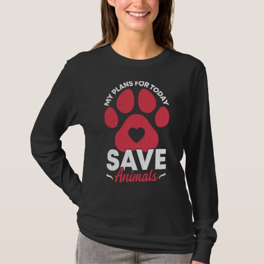 人々の上の動物の動物活動家救助隊 Tシャツ (正面)