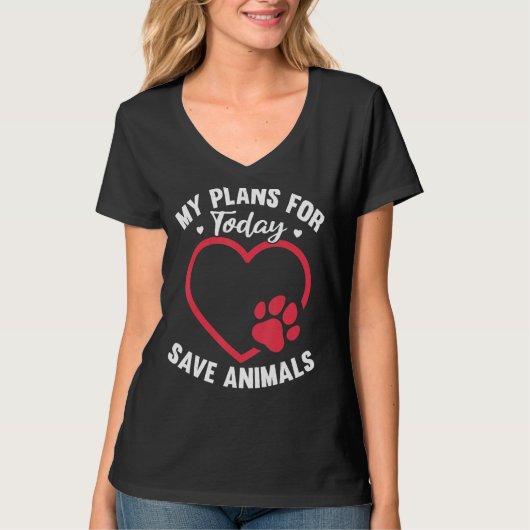 人々の上の動物の動物活動家救助隊 Tシャツ (正面)