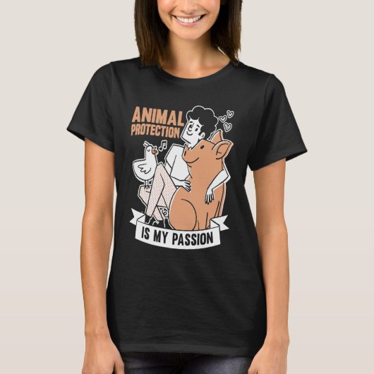 人々の上の動物の動物活動家救助隊 Tシャツ (正面)