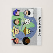 人々の世界的な反人種的優越感のプロ多様性 ジグソーパズル (縦)