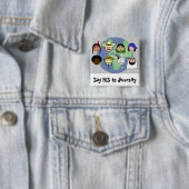 人々の世界的な反人種的優越感のプロ多様性 缶バッジ (インサイチュ)