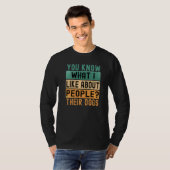 人々の中で好きなのは彼らの犬 レトロ Tシャツ (正面フル)
