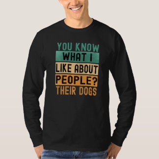 人々の中で好きなのは彼らの犬 レトロ Tシャツ