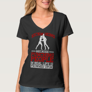 人々の人生を打ち抜く実在ためのキックボクシング Tシャツ