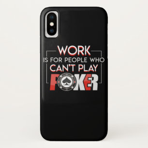 人々の傾斜の演劇のポーカープレイヤーのための仕事 iPhone X ケース