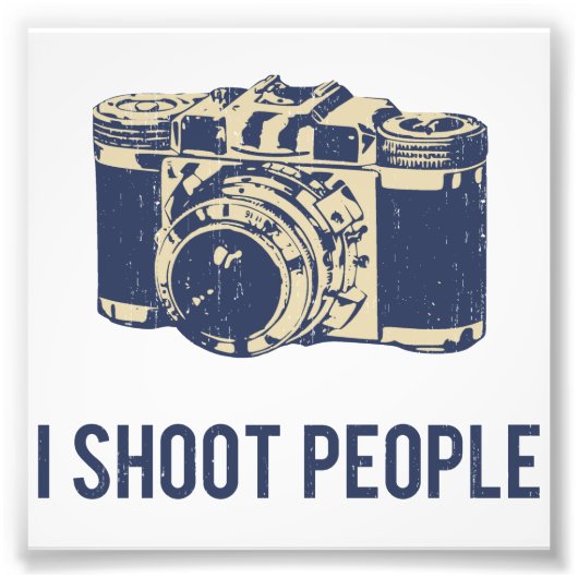 人々の写真カメラを撮影 フォトプリント            (正面)