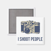 人々の写真カメラを撮影 マグネット (正面/裏面)