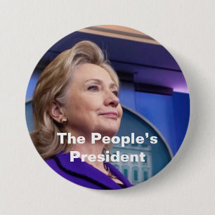 人々の大統領: ヒラリー2016年 缶バッジ