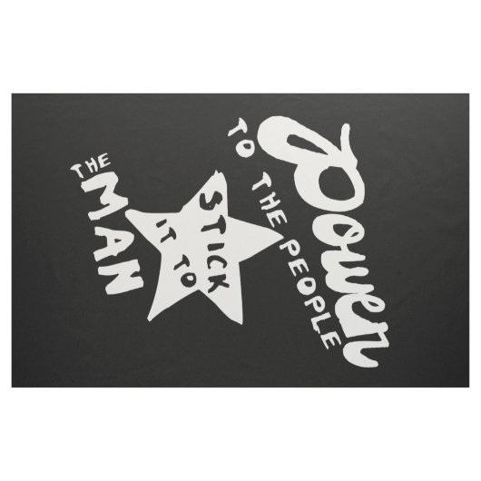 人々の抗議の旗の印の旗への力 ファブリック (ファットクウォーター)