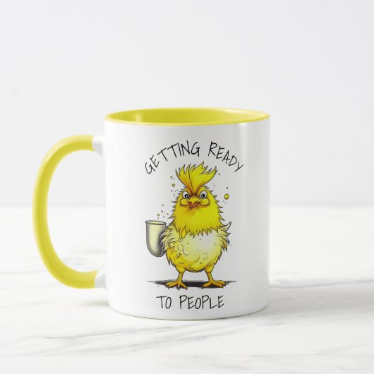 人々の準備 |コーヒおもしろいー引用文 マグカップ (左)