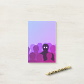 人々の群集の恐怖芸術の不気味な幽霊 ポストイット (デスク上)