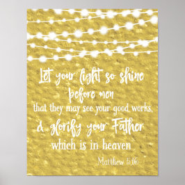 人々の聖句の前で光を輝かせなさい ポスター