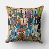 人々の装飾的なイメージ。 クッション (正面)