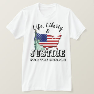 人々のTシャツのための生活、自由と正義 Tシャツ