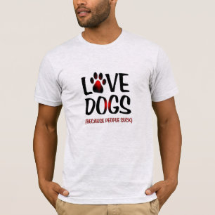 人々のtシャツ吸のおもしろいデザインで犬を愛する tシャツ