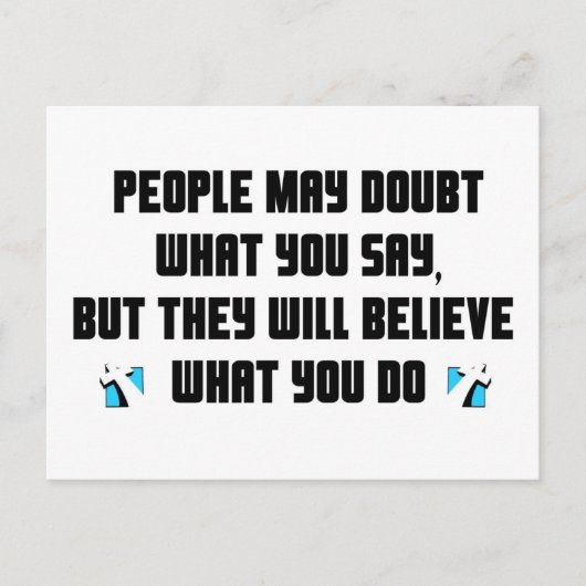 人々はあなたがクリスチャンの贈り物を言うことを疑うかもしれない ポストカード (正面)