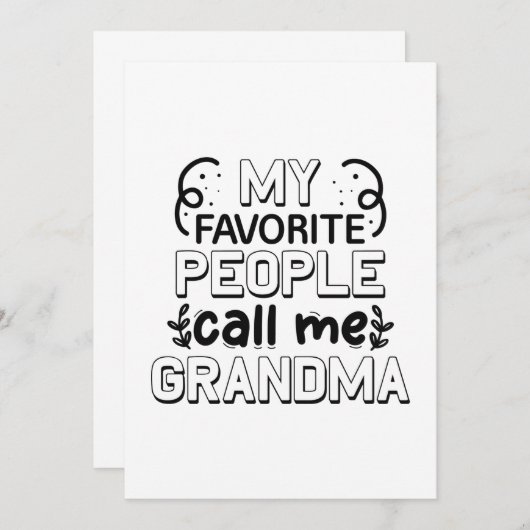 人々はお気に入りの私をおばあちゃんと呼ぶ サンキューカード (正面/裏面)