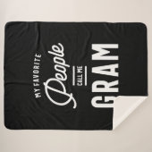 人々はお気に入りの私をグラムと呼ぶ シェルパブランケット (正面(横))