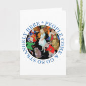 人々はそう奇妙にここに来ては去って行きます! カード (正面)