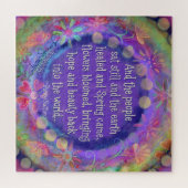 人々はまだ引用文紫の花を座っていた ジグソーパズル (横)