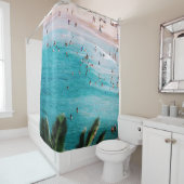 人々はビーチ シャワーカーテン (インサイチュ)