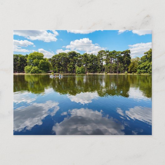 人々はボアデブーローニュでボート – パリ ポストカード (正面)