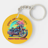 人々は旅行を取らない:ヴィンテージレトロスタイル自転車 キーホルダー (裏面)