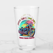 人々は旅行を取らない：ヴィンテージレトロスタイル自転車 タンブラーグラス (裏面)